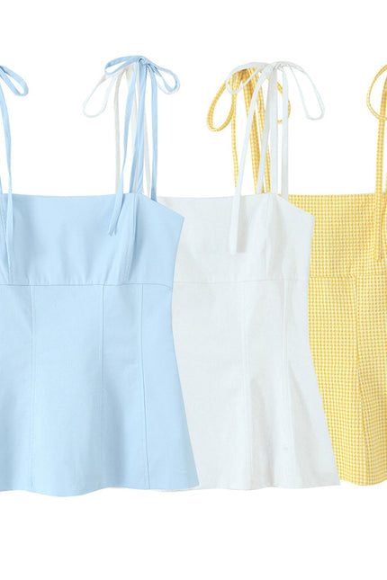 3 Colorway Solid Color Spaghetti Strap Hot Sale Casual Fashion Women's tank Top