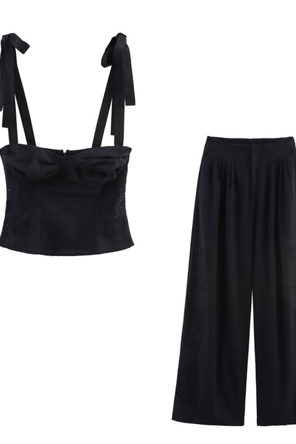 Black Color Shoulder Strap Hot Sale Casual Fashion Women's tank Top