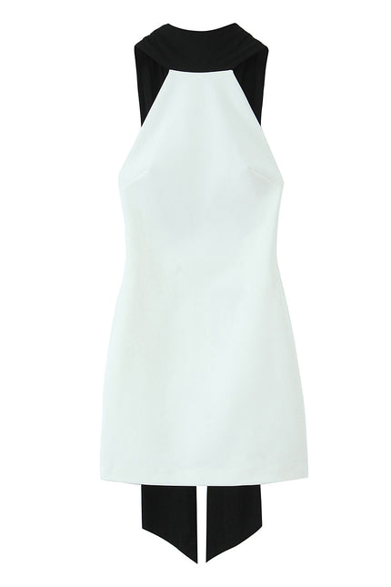 2 Colorway Solid Color Back Hollow Out Casual Fashion Summer Mini Dress for Women