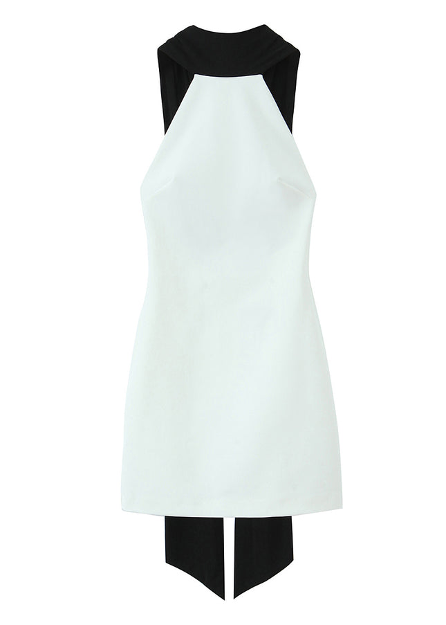 2 Colorway Solid Color Back Hollow Out Casual Fashion Summer Mini Dress for Women