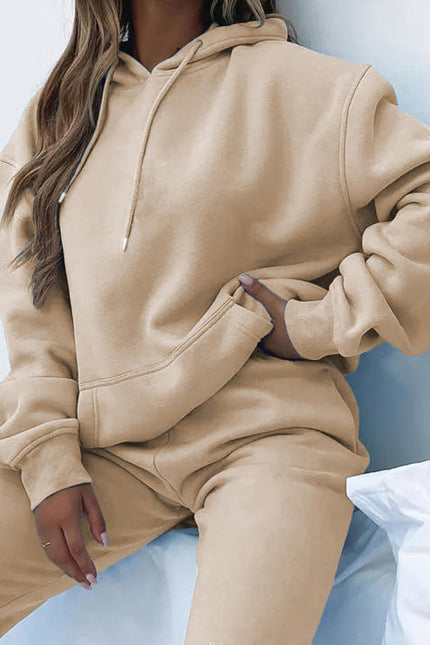 PASUXI OEM Custom Casual Pullover Hoodies Letter Printed Sports Two Piece Sets Solid Color Jogger Pants Sets
