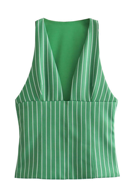 2 Colorway v Neck Zipper Fly Casual Fashion Hot Sale tank Tops for Women