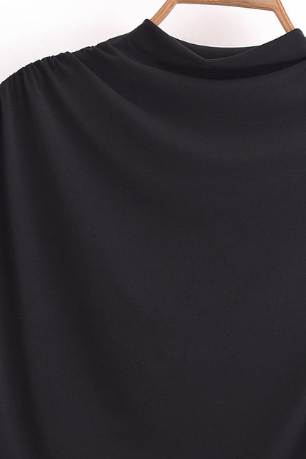 3 Colorway Solid Color Sleeveless Crew Neck Asymmetrical Design Casual Fashion Tops Blouse for Women