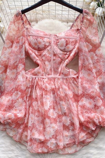 Mini Flower Dress Women Casual Good Price Natural Casual Dress
