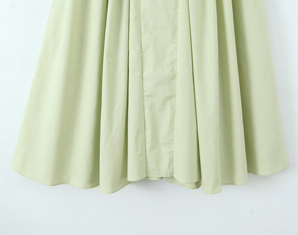 2 Colorway Solid Color Back Hollow Out Sleeveless Casual Fashion Cotton Halter Dress for Women