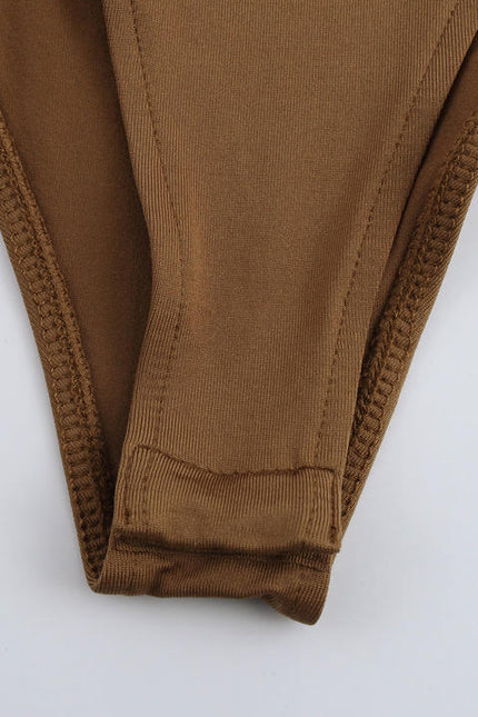 6 Colorway Crew Neck Long Sleeve Solid Color Casual Fashion Women Elegant One Piece Jumpsuit