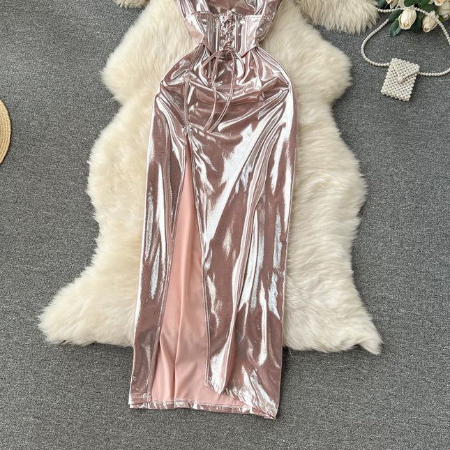 New Summer Fashion Solid Patchwork Dress Women Dresses