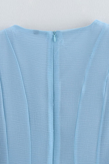 3 Colorway Crew Neck Long Sleeve Solid Color Hot Sale Casual Fashion Mini Dress for Women