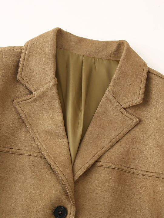 2 Colorway Single Breasted Long Sleeve Solid Color Notched Collar Casual Fashion blazer Jacket for Women