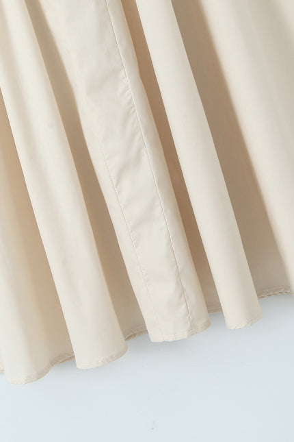 Spaghetti Strap Beige Color Pleated Casual Fashion Women Summer Long slip Dress