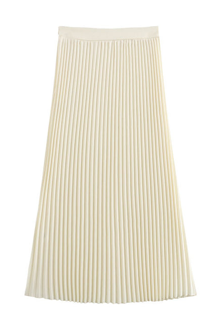 Notched Collar Single Breasted Vest Waistcoat Beige Color Long Skirt Casual Fashion Women 2 Piece Set
