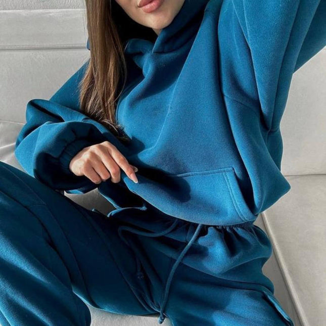 PASUXI Custom Ladies Spring Clothing New Fashion High Quality Sports Casual Pullover Hoodie Running Pants Sets