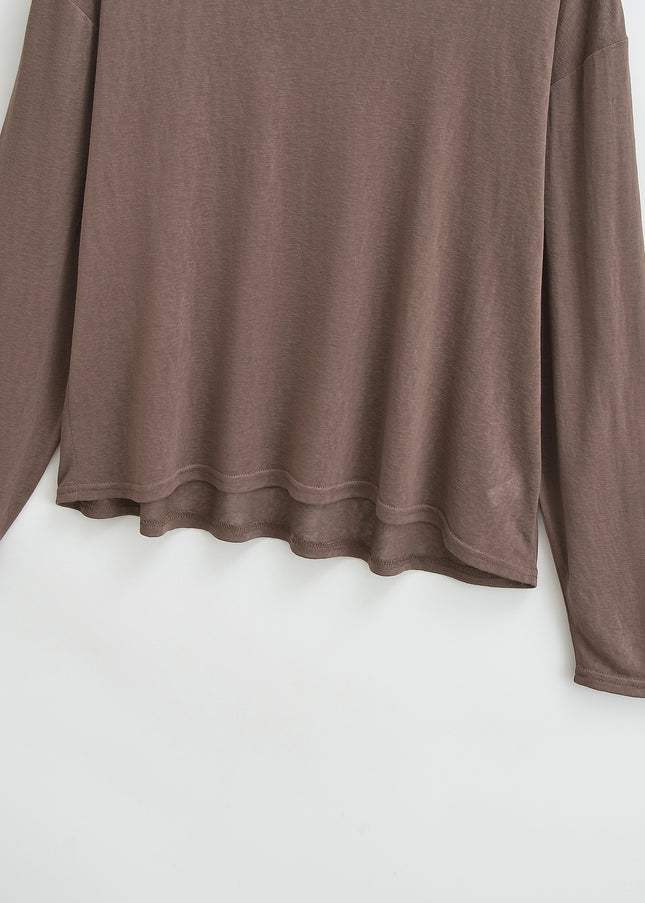 4 Colorway Long Sleeve Solid Color Shoulder Strap Casual Fashion Women t Shirt