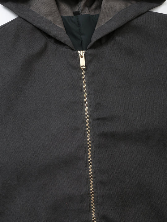 2 Colorway Zipper Fly Long Sleeve Hot Sale Casual Fashion Jacket with Hooded for Women