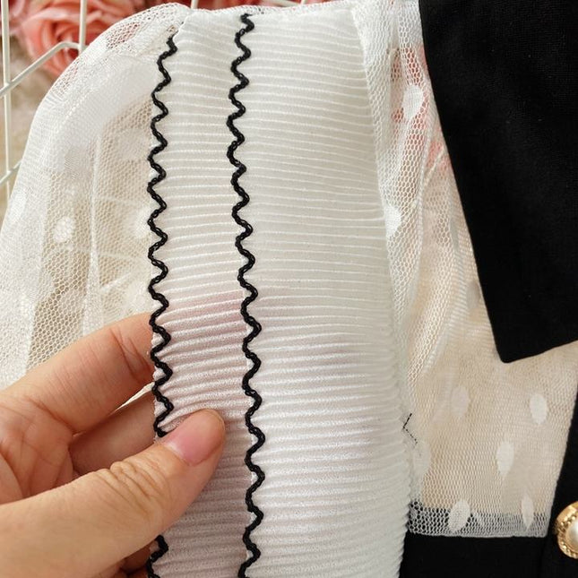 New Spring Mesh Stitching Package Hip Dresses Hot Sale High Quality Ladies Dresses