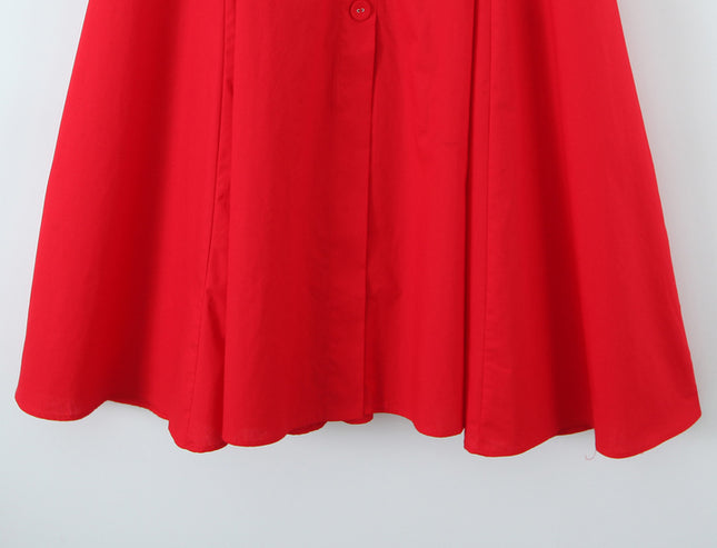 3 Colorway Back Hollow Out Red Color Sleeveless Casual Fashion Summer Long Halter Dress for Women