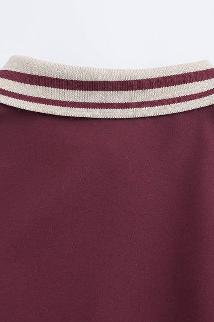 Turn Down Collar Short Sleeve Solid Color Bottom Pleated Casual Fashion Summer Mini Dress for Women