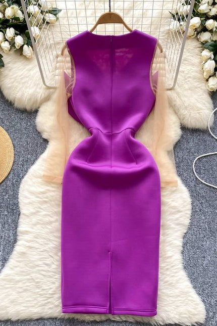 Women'S New Fashionable Elegant Splicing Dresses