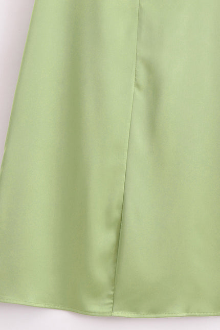 Green Color Floral Embroidery Spaghetti Strap Hot Sale Casual Fashion Summer Long slip Dress for Women