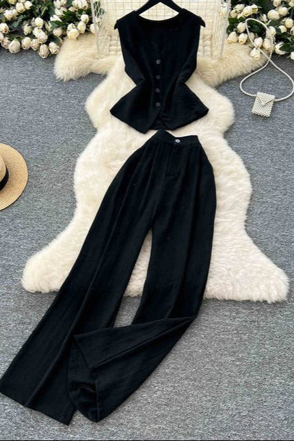 Women Tank Top 2 Piece Suit Summer Cotton Linen Two Piece Women's Set Outfits