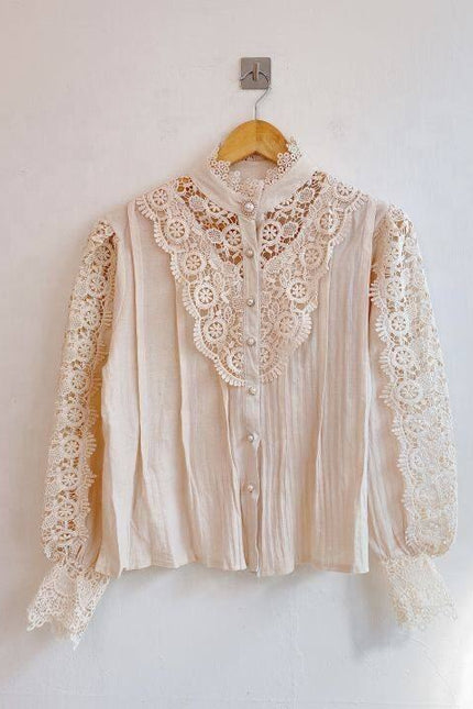 Hot Sale Women Clothing Lace Floral Ladies Tops Shirt