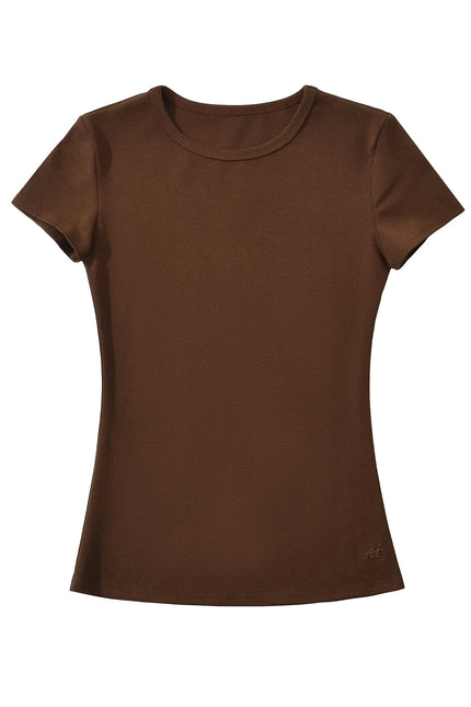 4 Colorway Crew Neck Solid Color Short Sleeve Casual Fashion Summer t Shirt for Women