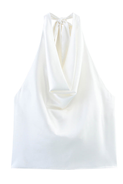 2 Colorway Back Hollow Out Solid Color Hot Sale Casual Fashion Halter tank Top for Women