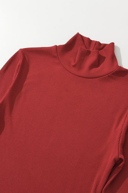 5 Colorway Stand Collar Short Sleeve Solid Color Knitted Casual Fashion t Shirt for Women