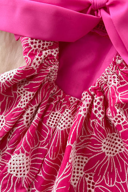 French Premium Embroidery Hollow Out Backless Halter Vacation Elegant Long Dresses for Women