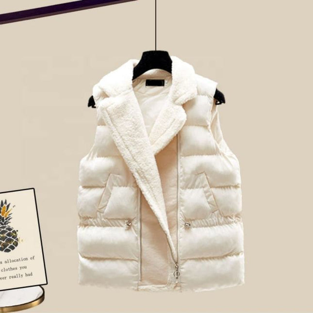 2024 New Women's Thickened Vest High Neck Knitted Sweater Wide Leg Pants Three Piece Set for Autumn and Winter