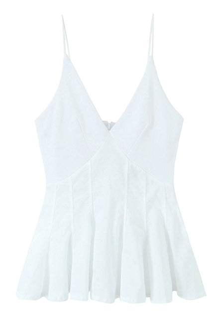 3 Colorway Solid Color Spaghetti Strap Zipper Fly Casual Fashion Women's tank Tops