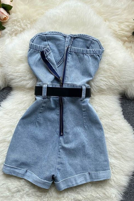 Breasted Work Women's New High Waisted Shorts Casual Jumpsuits Jumpsuits