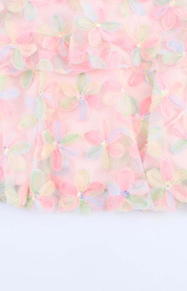 Strapless pink Color Floral Pattern Casual Fashion Long Dress for Women