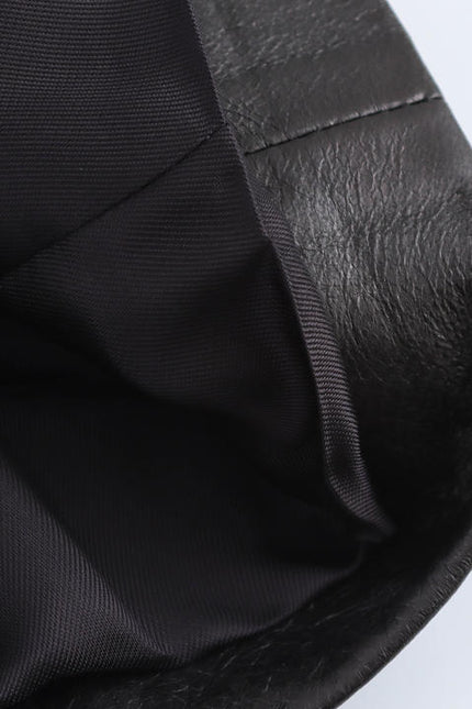 Single Button Black Color Notched Collar Long Sleeve Casual Fashion PU Leather blazer Jacket for Women