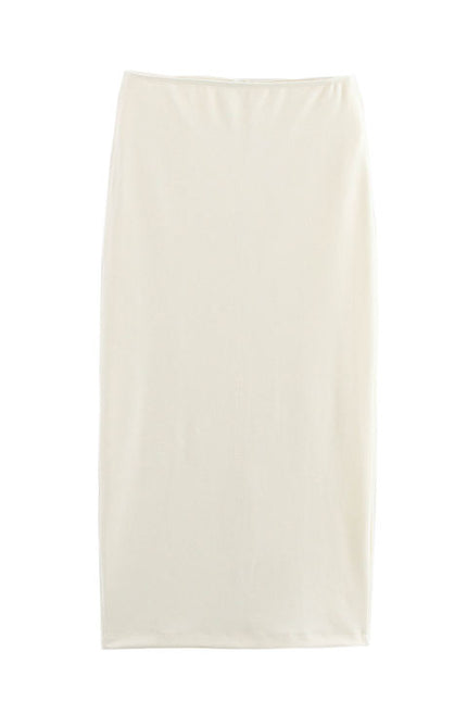 5 Colorway Back Slit Elastic Waist Casual Fashion Long Skirt for Women