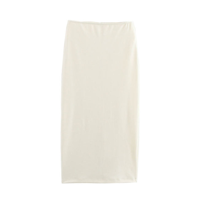 5 Colorway Back Slit Elastic Waist Casual Fashion Long Skirt for Women