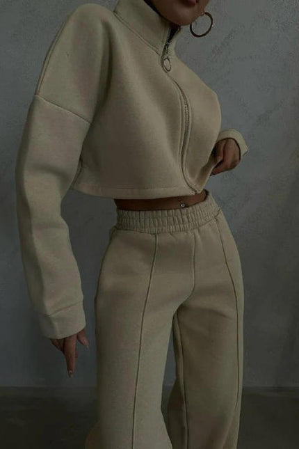 PASUXI Hot Sale New Womens Clothing Solid Color O Neck Pullover Long Sleeve Hoodies Fashion Casual Sports Pants Sets