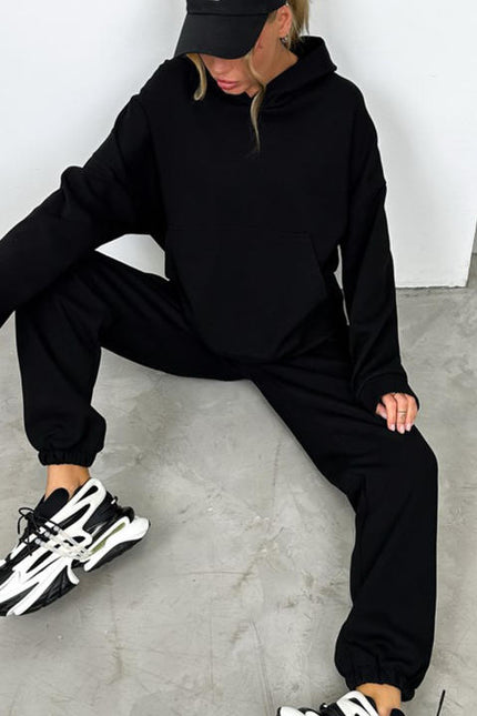PASUXI OEM Custom Women Tracksuit Set Autumn New Solid Color Casual Pullover Hoodies and Sports Jogger Pants Sets