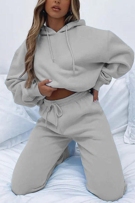 PASUXI OEM Custom Casual Pullover Hoodies Letter Printed Sports Two Piece Sets Solid Color Jogger Pants Sets