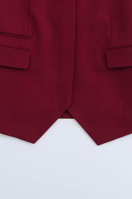 V Neck Red Color Hot Sale Casual Fashion Waistcoat Vest for Women