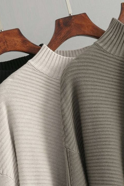 Knitted Custom Sweater Warm Causal Style Turtleneck Sweater Women Sweater