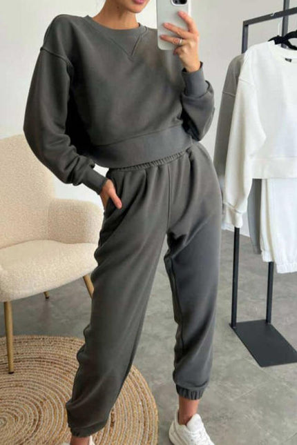 PASUXI 2024 High Quality Two Piece Set Women Clothing Long Sleeves and Pants Woman Casual Clothes Solid Gym Wear Women Sets