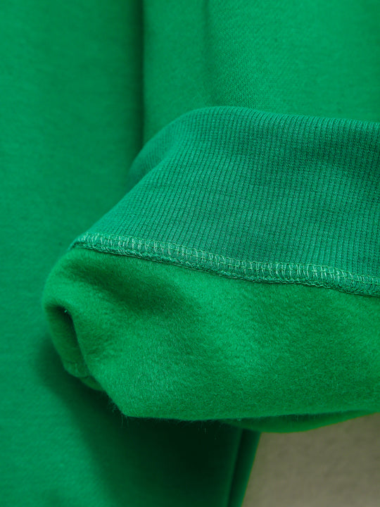Letter Embroidery Long Sleeve Green Color Casual Fashion Women Sweatshirt Hoodie