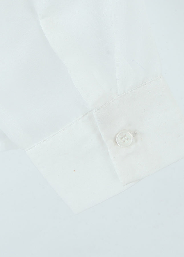Blue White Color Buttons up Long Sleeve Turn Down Collar Casual Fashion Tops Blouse for Women
