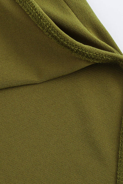 V Collar Design Long Sleeve Green Color Casual Fashion Bodysuit Jumpsuit for Women
