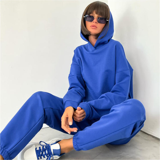 PASUXI Wholesale Fashion Pullover Hoodies Casual Pants Two Piece Sets Comfortable New Sports Running Suit