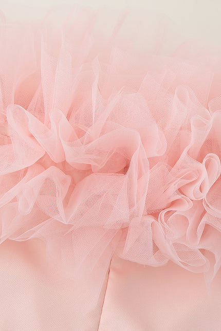 Strapless pink Color Hot Sale Casual Fashion Summer Mini Dress for Women
