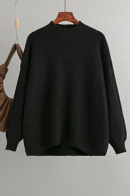 Knitted Custom Sweater Warm Causal Style Turtleneck Sweater Women Sweater