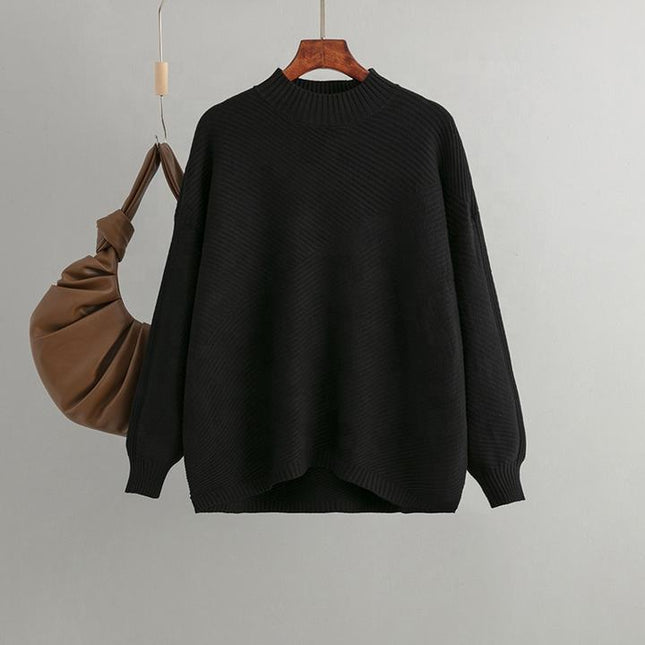 Knitted Custom Sweater Warm Causal Style Turtleneck Sweater Women Sweater