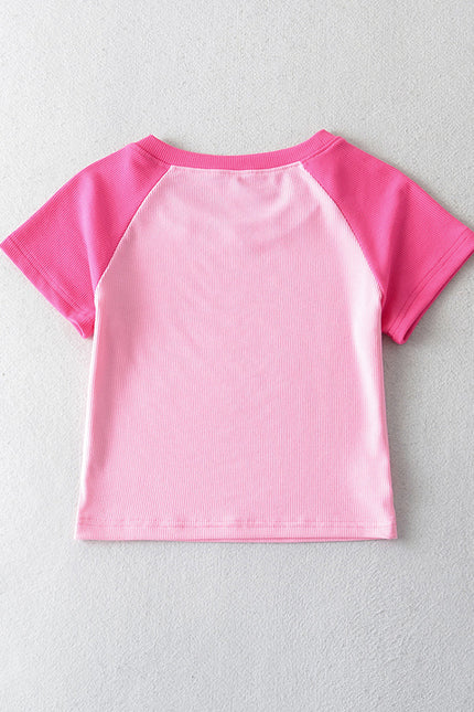 4 Colorway High Quality Short Sleeve Crew Neck Solid Color Casual Crop t Shirt for Women